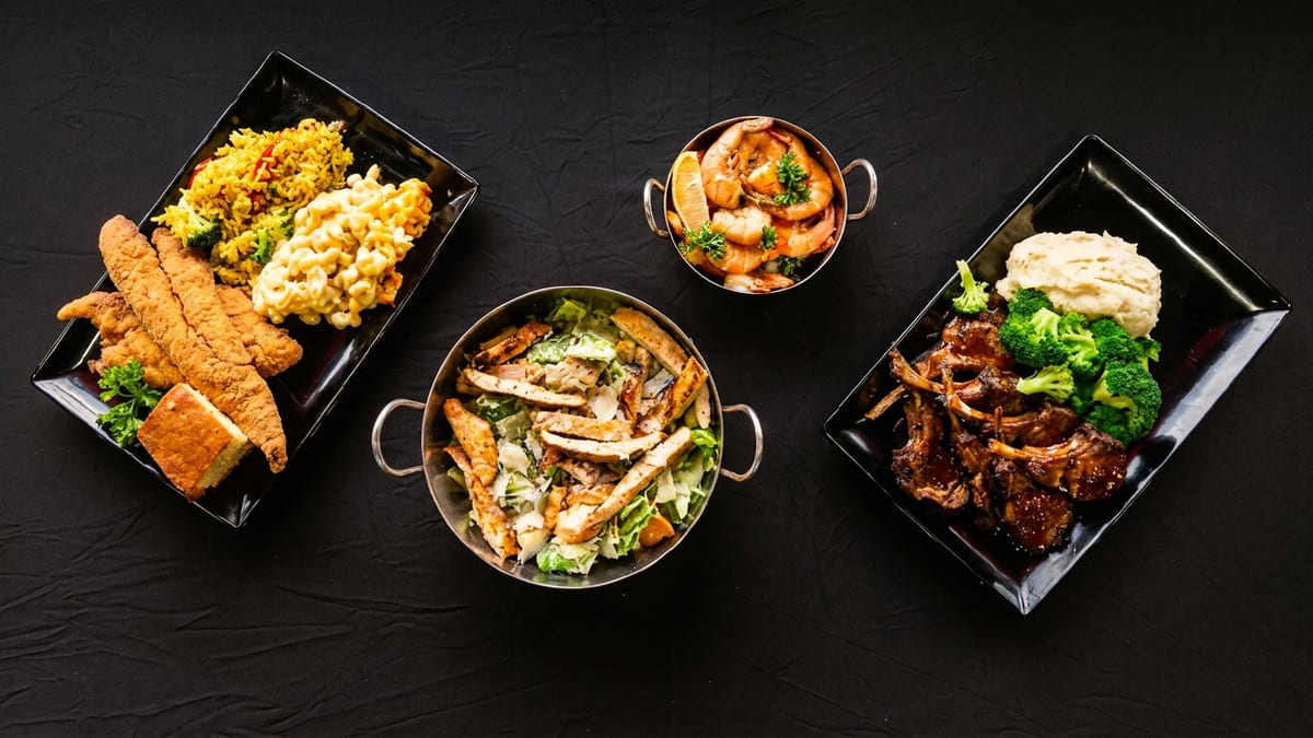 The buffet spread